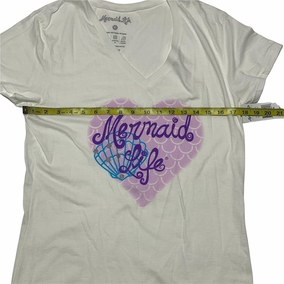 Nwt Mermaid Life White S/S Graphic T-Shirt XL - Picture 7 of 10